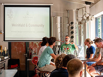 Vortrag Jan Matthias Klein zum Projekt WeinWald (Foto: FAIR'N GREEN)